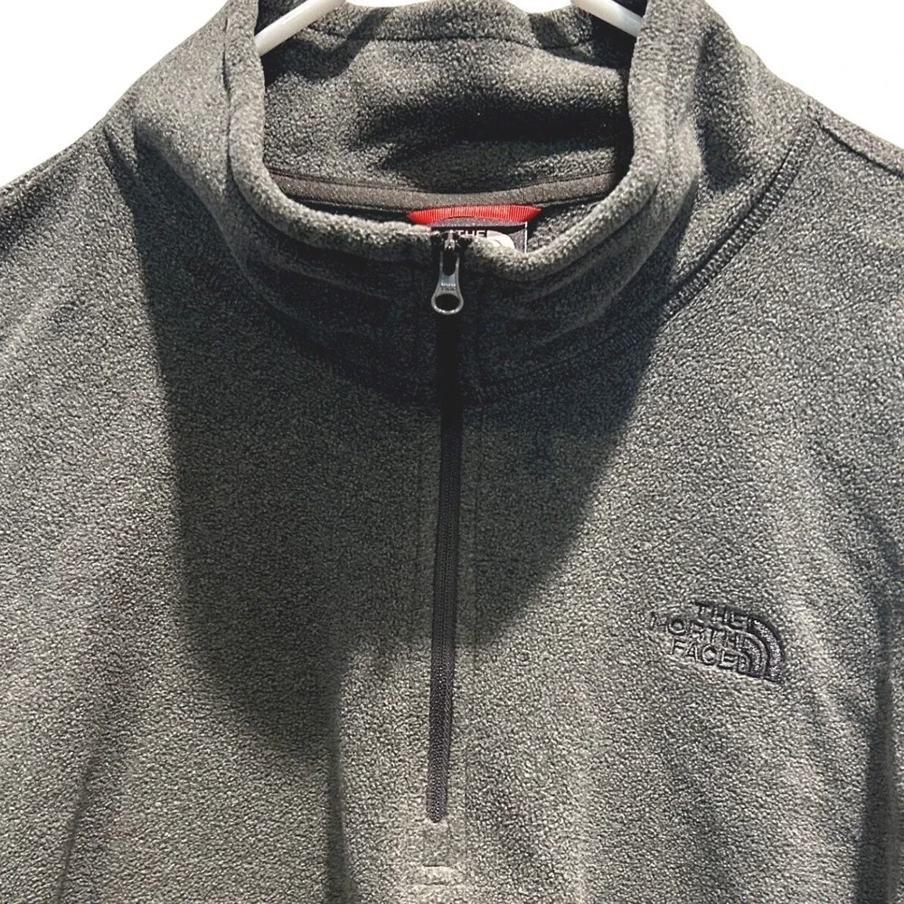 The North Face Fleece Pullover XXL Mens Gray Quarter Zip TKA 100 Lightweight Top